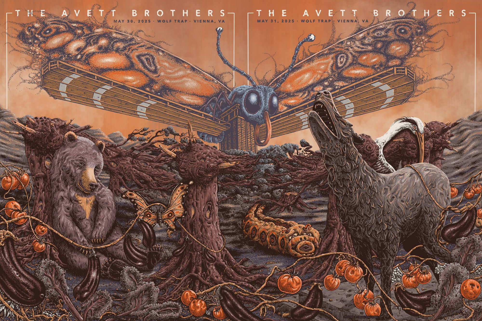 The Avett Brothers at Wolf Trap Poster - Uncut Edition | Epic Problems